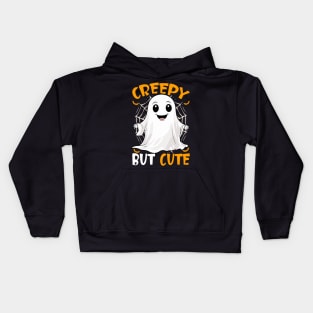 Halloween Creepy But Cute Ghost Funny Saying Kids Hoodie